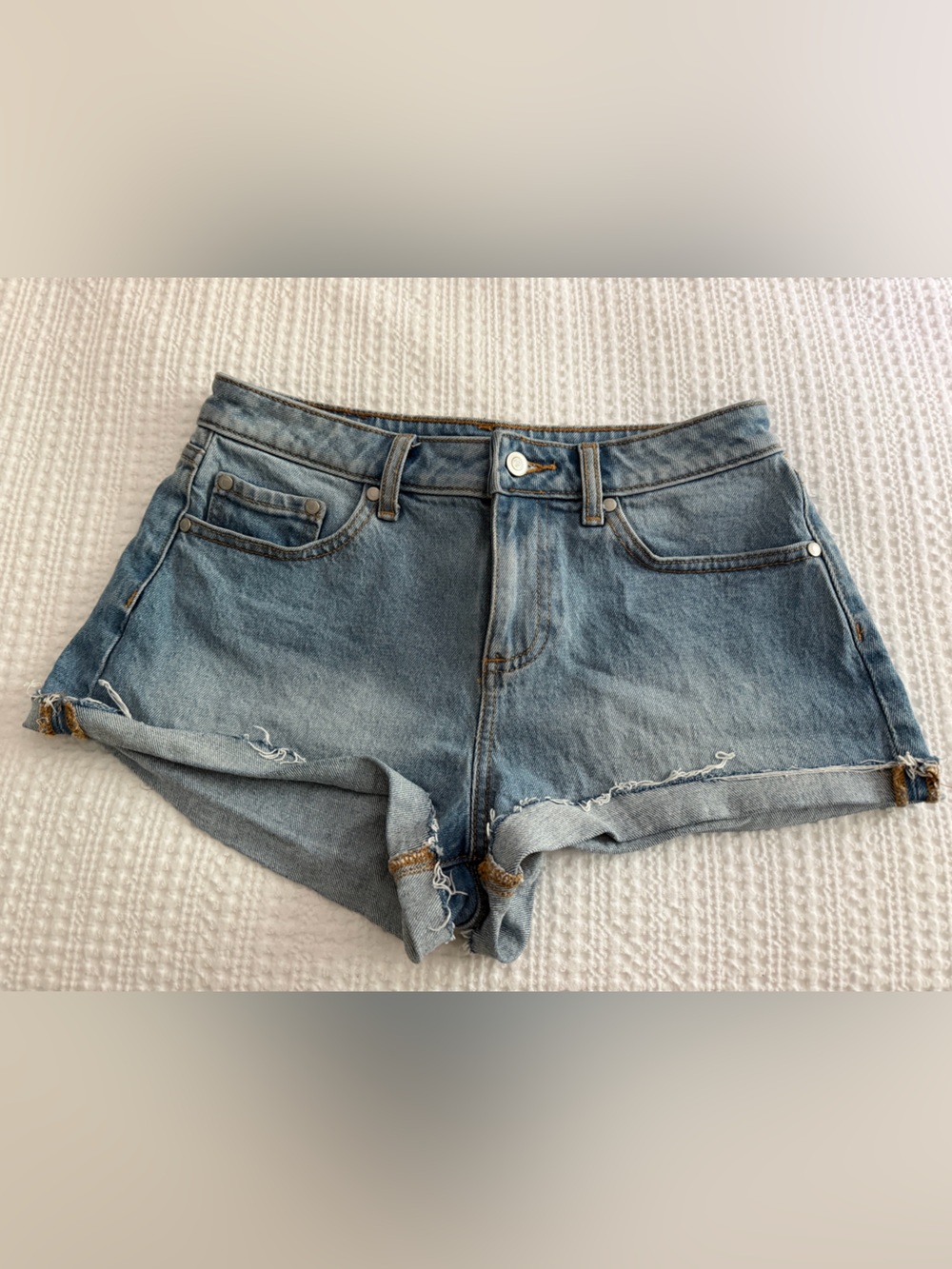 PINK Victoria's Secret Light Blue Denim Cutoff Shorts